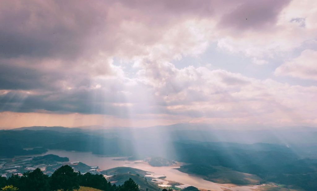 The light of the sky over the earth.