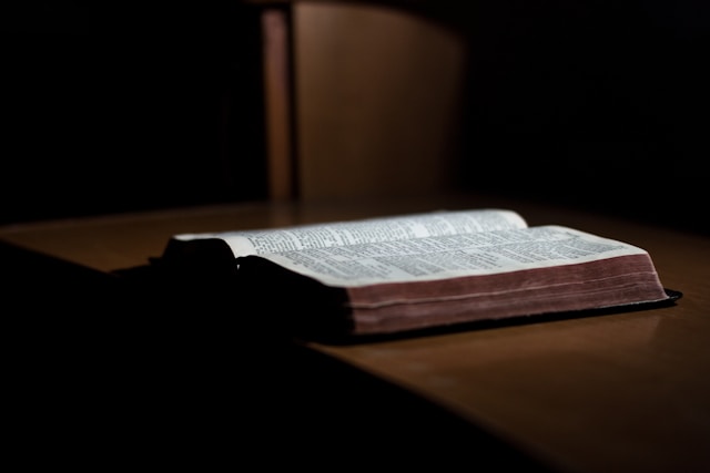 An open Bible.