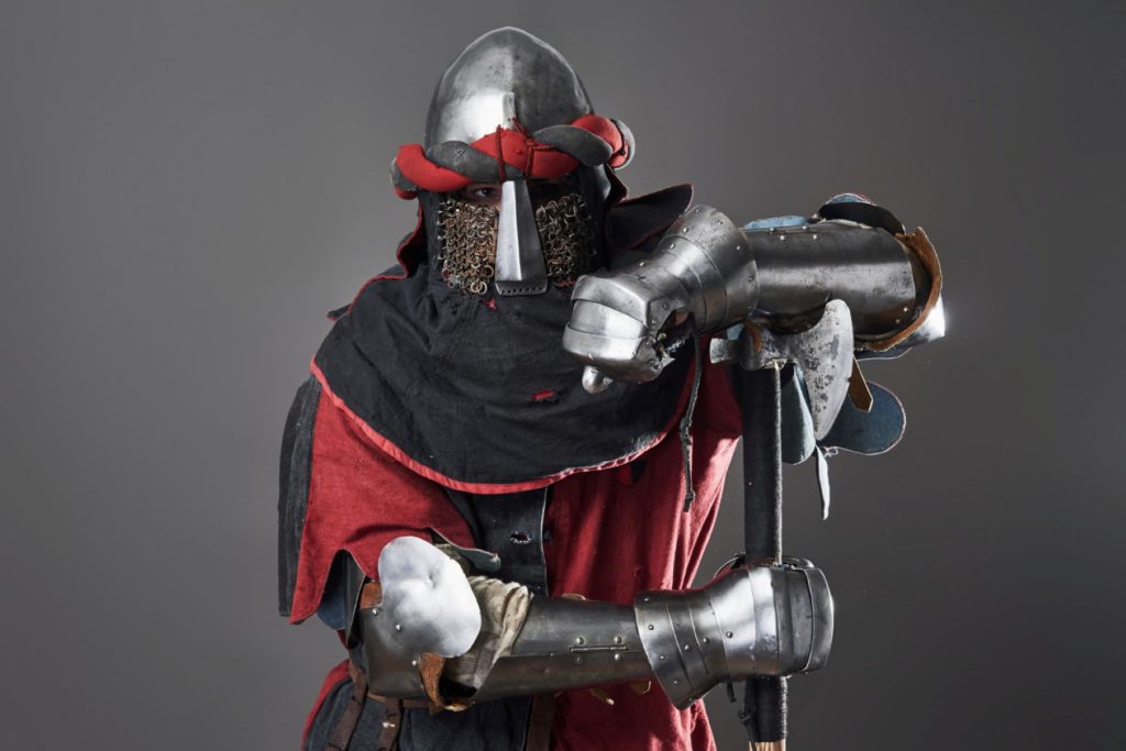 A battle-ready knight against the forces of evil.