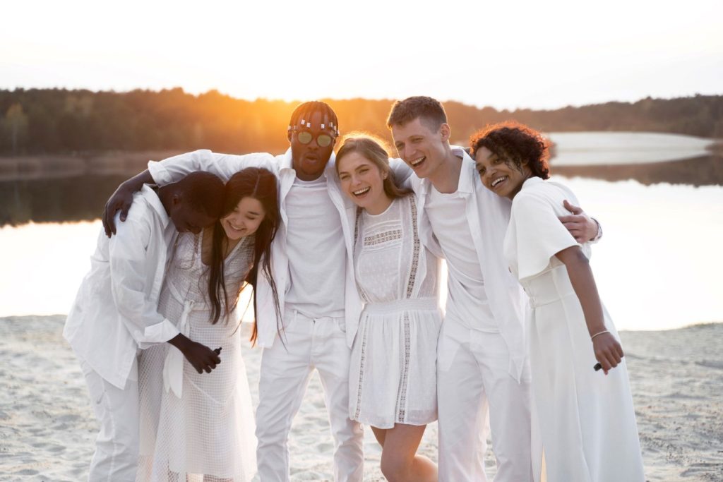 A diverse group of Christians.